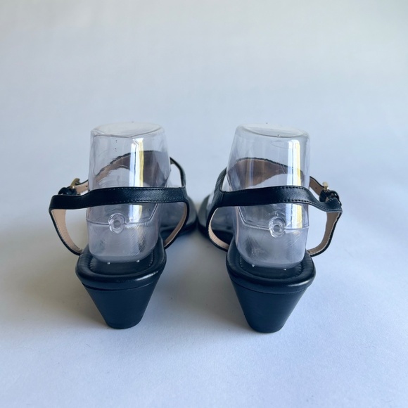 Michael Kors Black Genuine Leather Wedge Sandals size 9.5 - Picture 9 of 16